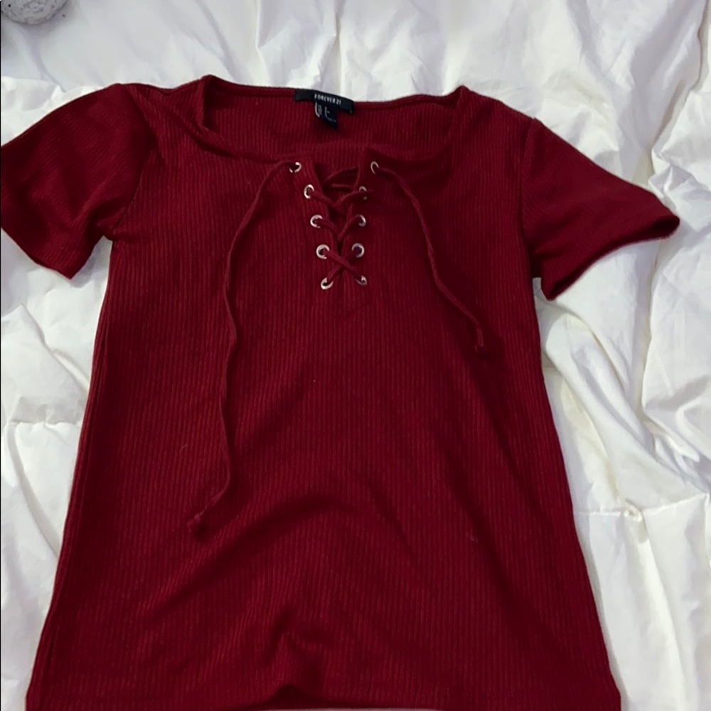 Red tight shirt
